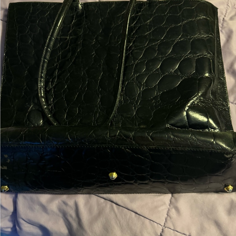 Furla Black Croc-Embossed Tote - Picture 2 of 4